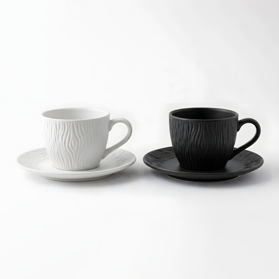 Tea Cup and Saucer Set - 6 Pcs
